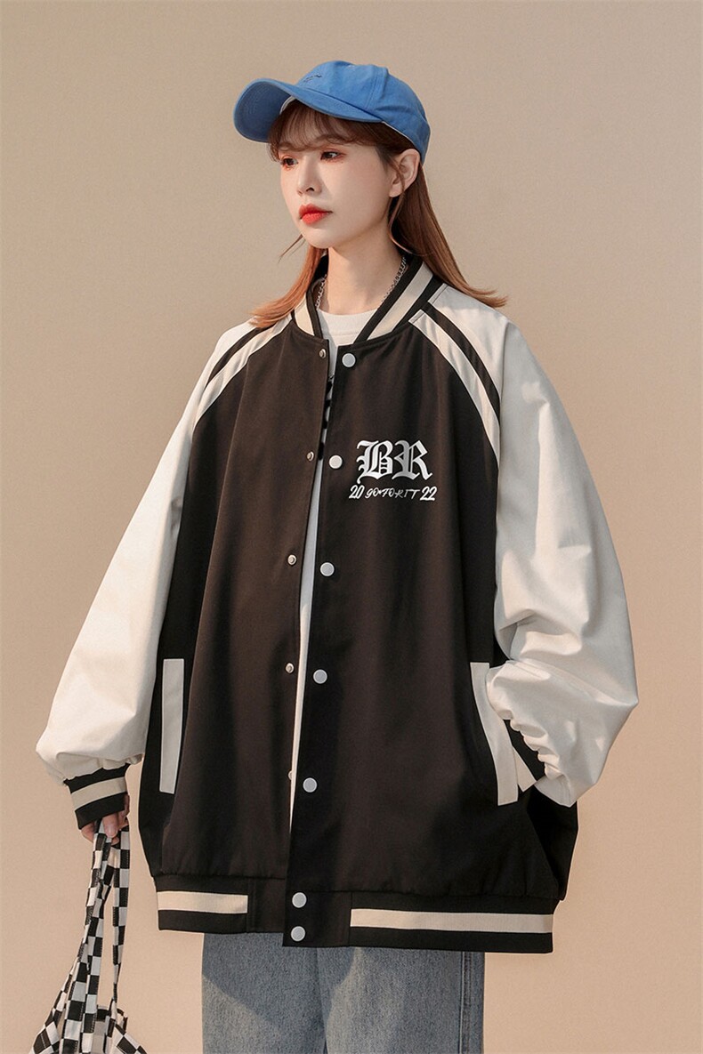 中性风22秋季新品美式复古时尚潮牌印花夹克外套JK883P65控88,男装夹克,A247A