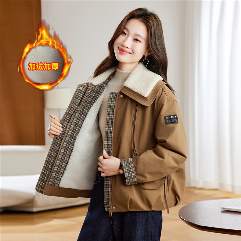 现货！2025冬季新款加绒加厚棉衣棉服女,女装棉衣/棉服,慕咨