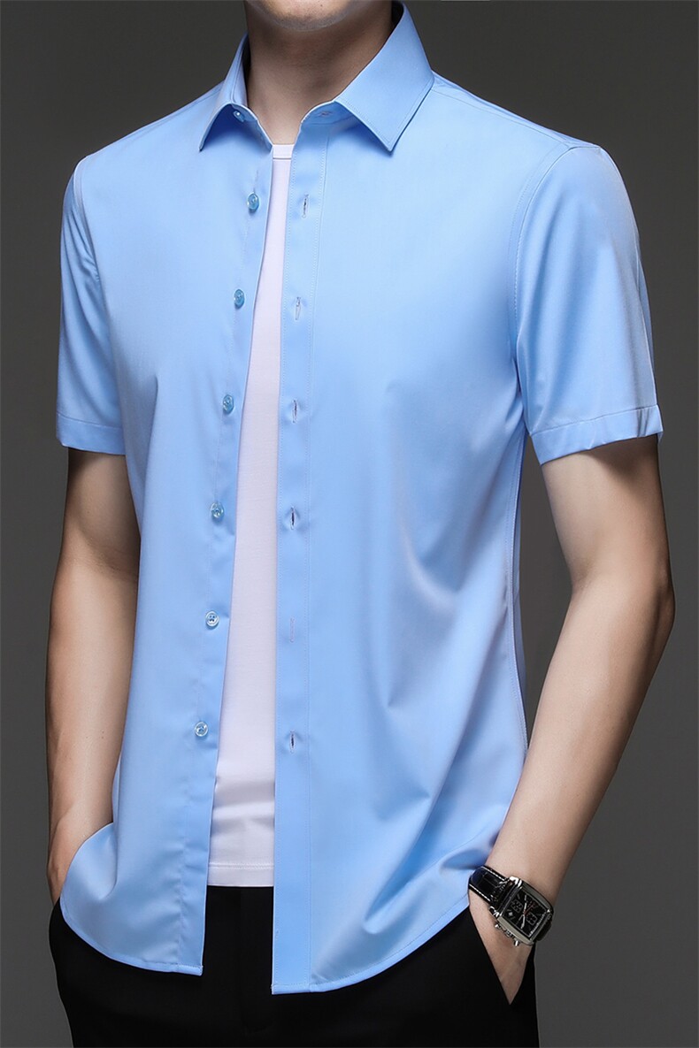 ADd5018钱塘2020-3夏季男士商务休闲精品短袖衬衣P60,男装衬衫,钱塘207-3