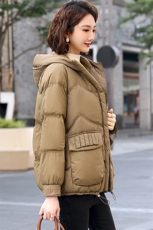 2024冬装新款时尚百搭潮流气质中长款休闲减龄羽绒服外套女，女装羽绒服，丽影随形