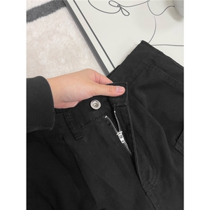 B221 美式ins高街宽松直筒洗褪工装休闲牛仔裤 LK25611-特P48控88图片
