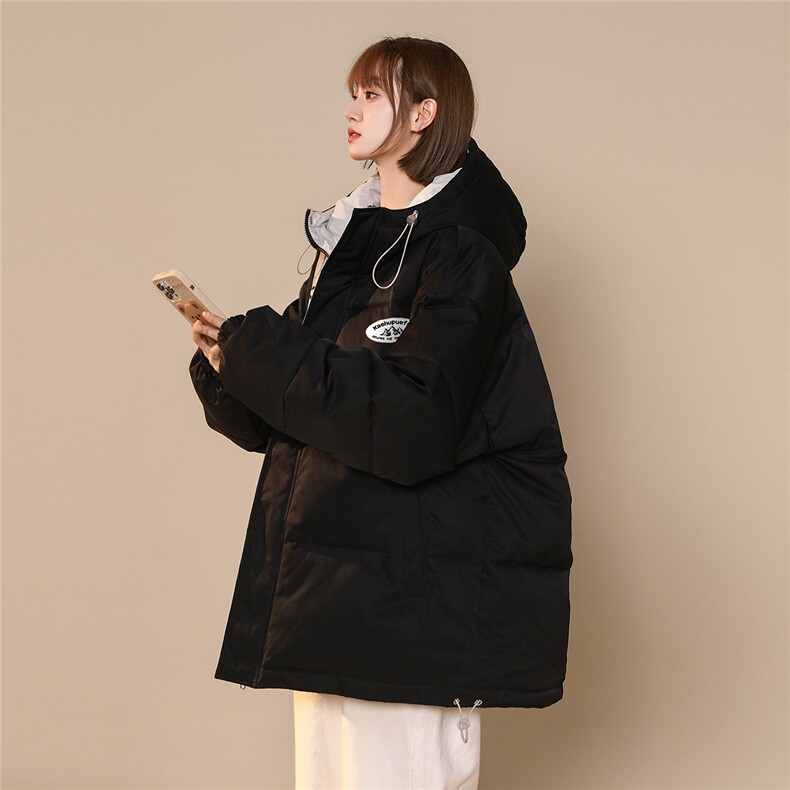 中性风22冬季新款设计感小标印花连帽棉衣外套MY159P115控148,男装棉衣,A247A