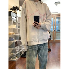 球服外套女秋冬2026情侣刺绣格纹拉链宽松显瘦开衫夹克JWT62，男装夹克，星座1116A（原606A-3）