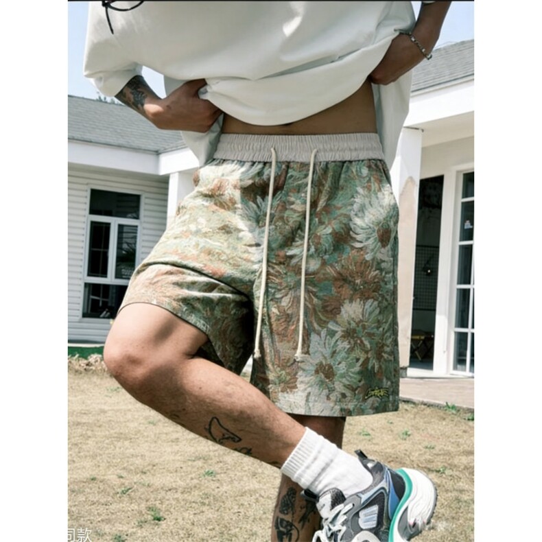 现货！夏季短裤休闲裤满印工艺五分裤A061-AD01509-特P25，男装牛仔裤，电商A061