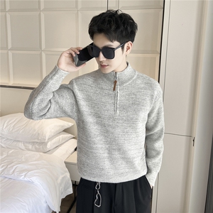 B353 MY8819 P75 L-2XL 浅灰冬季男常规版型潮版针织衫套头毛体图片