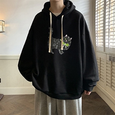 连帽卫衣男大码胖子帽衫大号运动服WY2413-P35，男装卫衣，电商A040