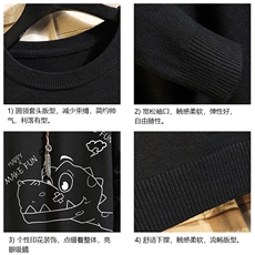 M67136-P45加绒款-P65圆领毛衣男大码针织衫男毛线衣线衫砖墙，男装针织衫/毛衣，电商A040A