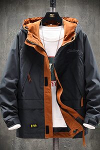 2021春秋新款M-5XL爆款拼色工装夹克男宽松上衣外套QT5070-JK05-P85图片