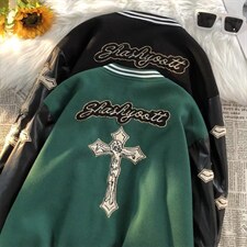 vibe美式棒球服男刺绣高街设计感外套潮hiphop夹克上衣WT445-P60，男装夹克，星座1008