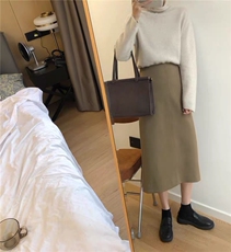 时尚百搭堆领羊毛衫显瘦修身打底衫经典气质女装毛衣，女装羊毛衫，圣旺供货