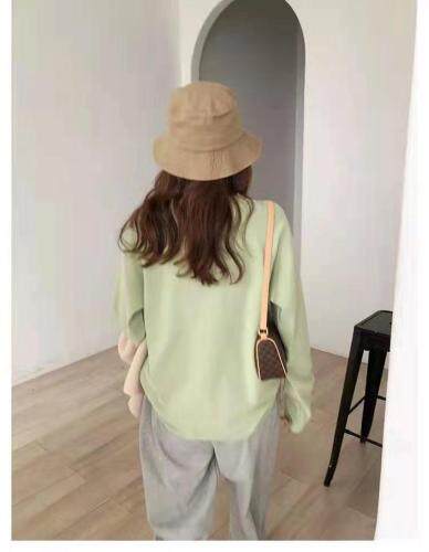 2021春磨毛长袖T恤，女装T恤，LMNC