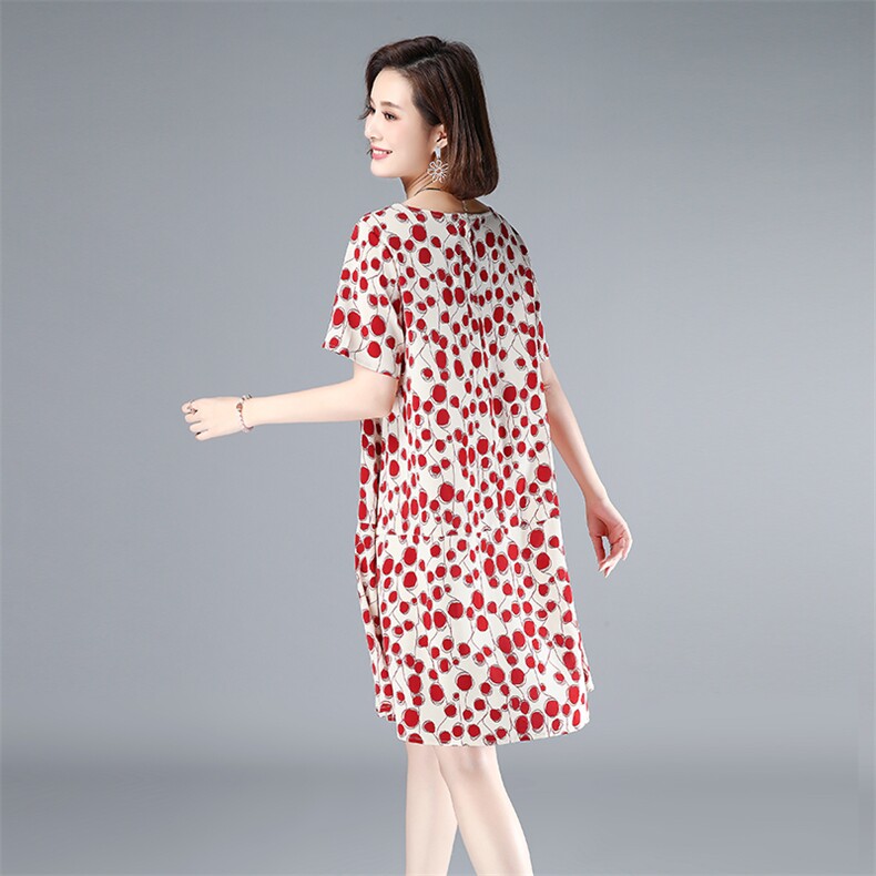 减龄显瘦收腰短袖连衣裙2021年夏季潮流,女装连衣裙,独衣靓