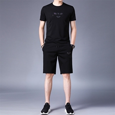 2023夏季冰丝薄款套装男士休闲时尚短袖三件套中老年polo衫男装，男装休闲套装，电商B212（原钱塘6029）