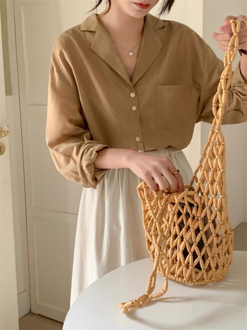 【现货】料西装领极简风衬衫，女装西装，DAP