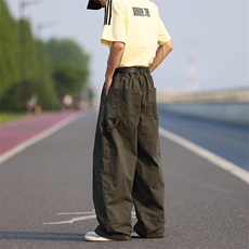新款宽松休闲裤男韩版潮流百搭裤子夏季薄款腿拖地长裤FX995P62，男装休闲裤，星座1013-1