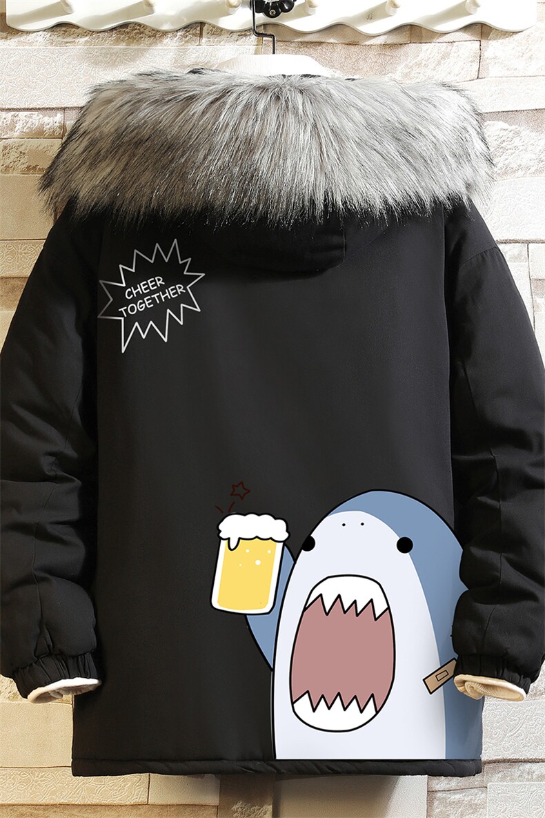 MM48137-P130冬季大毛领衣男士大码加厚袄男服砖墙,男装棉衣,电商A040A
