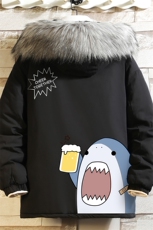 MM48137-P130冬季大毛领衣男士大码加厚袄男服砖墙，男装棉衣，电商A040A