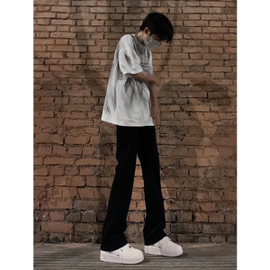 图片已授权弹力渐变大码微喇毛边直筒牛仔裤男K860-K861-K866-P50图片