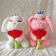 琦琳玩具 抱花兔子