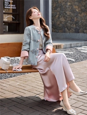 复古风重工亮片钉珠牛仔外套2026春新款提花工艺袖口高级感牛仔衣，女装牛仔外套，流量+