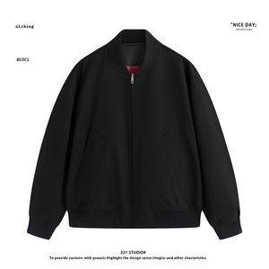 平铺~2026春季阔版简约棒球服夹克外套YJ6018/P98