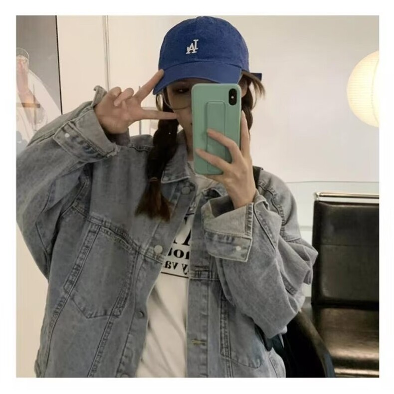 牛仔外套女2025年新款韩版大码设计感宽松长袖秋季上衣ins潮,男装工装外套,星座506A