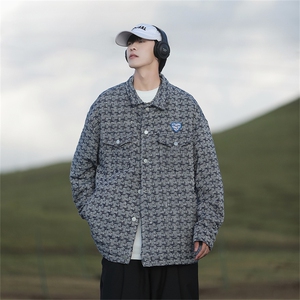小香风格子外套男春ins高级感痞帅潮牌宽松休闲翻领夹克JK875-P88图片