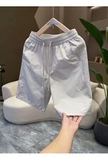2025夏季薄款透气简约纯色短裤男士时尚潮流青少年百搭休闲五，男装牛仔裤，星座218-1（原230）