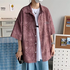 短袖衬衫春款男港风潮流扎染衬衫C239P30，男装衬衫，星座1116-2