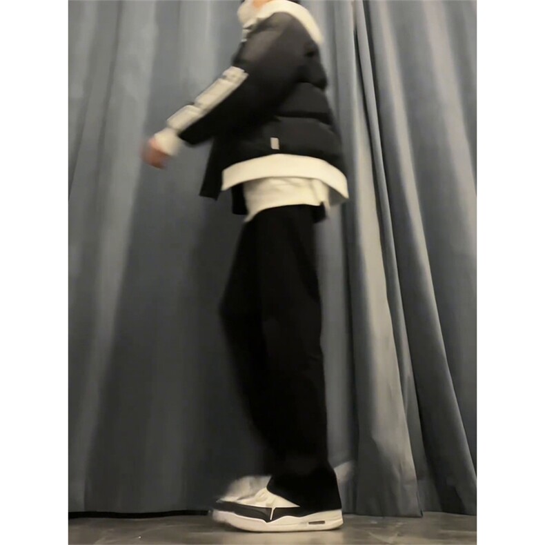 纯黑色弹力牛仔裤秋冬款cleanfit显瘦微喇裤子CHNZK01-P53加绒58,男装牛仔裤,星座1007（原301D）