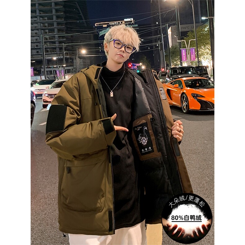 新标80重磅工装羽绒服保暖潮外套冲锋衣A436-973-P225298,男装羽绒服,电商A436