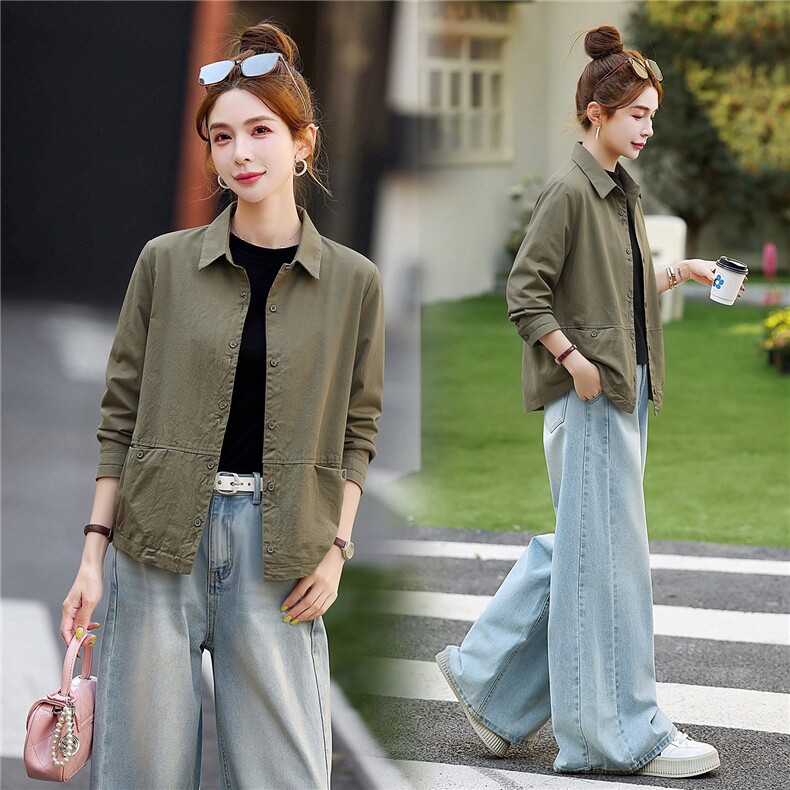 短外套女水洗棉外套，女装短外套，芙芮