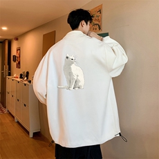 麂皮绒夹克男大码立领褂子外套JK85407-P68加绒款-P78，男装夹克，电商A040