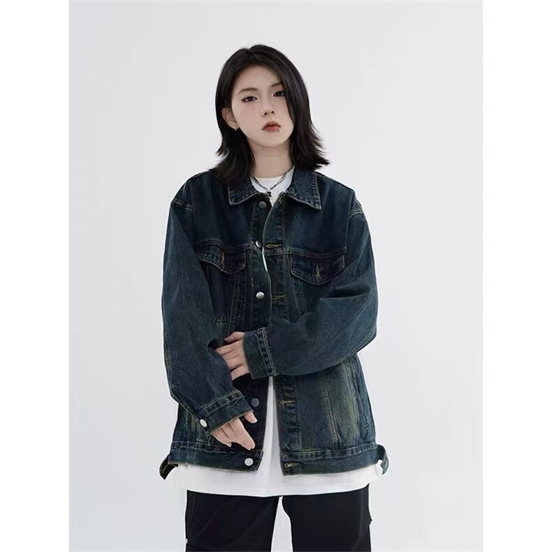 美式高街复古水洗做旧牛仔夹克外套男女J94-P60,男装工装外套,星座310A-4
