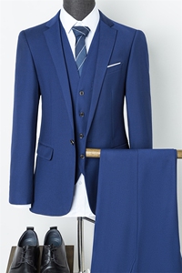 新款西服套装中青年男士西装男外套商务休闲正装三件套HB853-P240图片