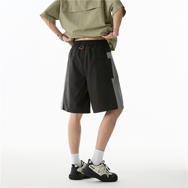 2025夏季新款户外速干拼接撞色宽松短裤B315-K25504-特p25控48,男装休闲裤,电商B315
