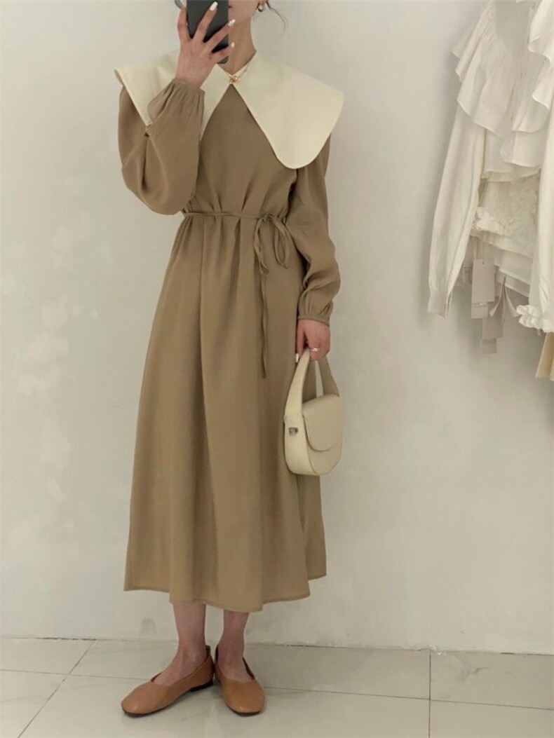 可脱卸两件套连衣裙，女装连衣裙，驿谷