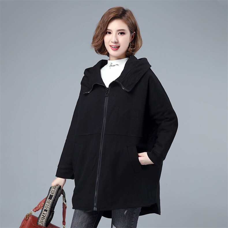2020冬季新款加棉休闲宽松卫衣舒适保暖棉外套,女装棉衣/棉服,叶笙衣