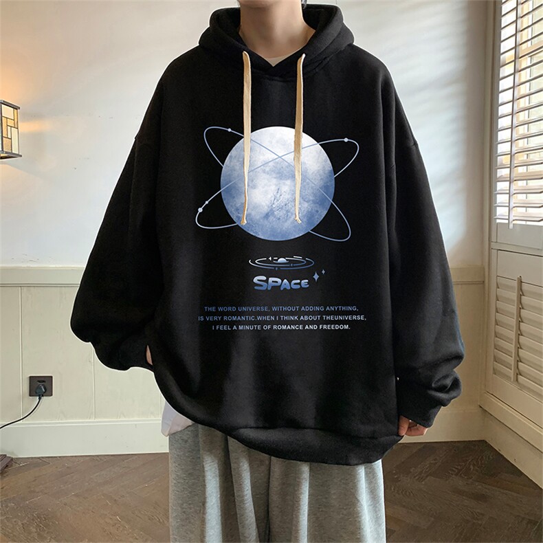 纯棉连帽卫衣男大码运动帽衫宽松薄WY2241-P35 加绒款-P40图片