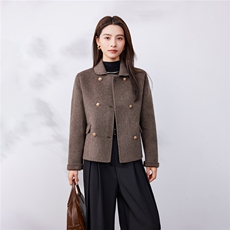 2025年秋季新款百搭金扣子羊毛开衫，女装羊毛衫，泰公羊绒