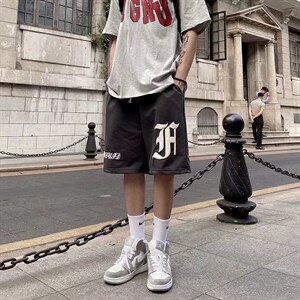 夏季美式复古篮球短裤男潮运动裤休闲五分裤AD57P28图片