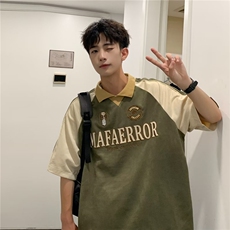 2023春夏季新款男休闲圆领短袖鹿皮绒T恤P40，男装T恤，星座1116-2