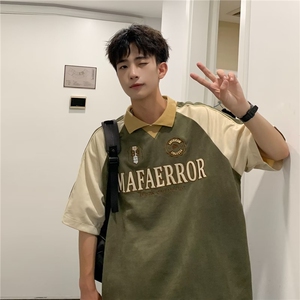 2023春夏季新款男休闲圆领短袖鹿皮绒T恤 P40图片