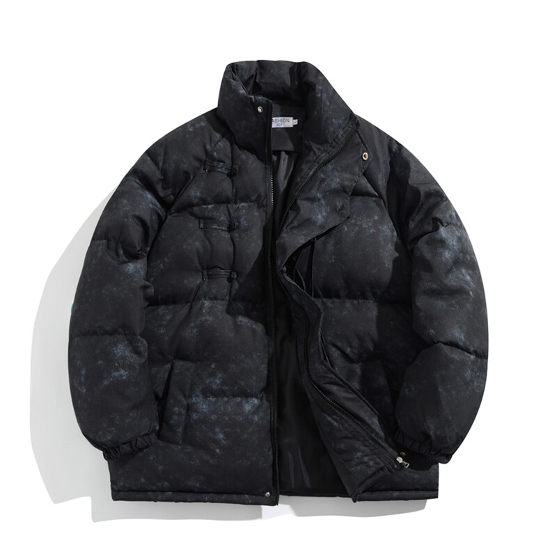 2025新中式盘扣棉衣棉服面包服立领印花棉袄外套G1608-P85,男装棉衣,星座207