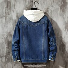 秋冬季牛仔外套男韩版潮流夹克加绒休闲百搭大码衣服1608-P95，男装夹克，电商A318