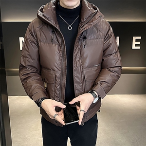 B353 3436 P195红色2025年连帽冬季新款男加厚保暖防寒服三防面料图片