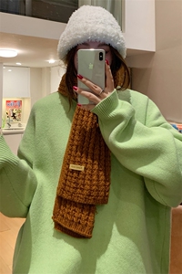 特批民宿风时尚纯色圆领毛衣针织衫A247-M800特批35加绒P50控78图片