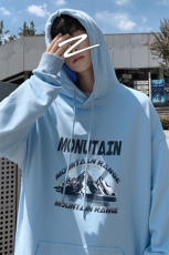 ！22春季新款男士连帽卫衣印花潮流学生春装外套WY209P38，男装卫衣，电商B220
