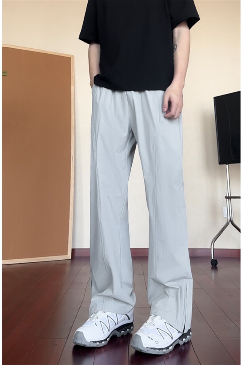 [网图]潮流微喇休闲裤斜切防水软壳直筒裤男女C62173-TP2548,男装休闲裤,电商A102