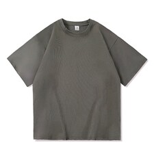 白底带影2022色夏季流行宽松大码情侣纯色短袖T恤A158-DXT01,男装T恤,电商A158
